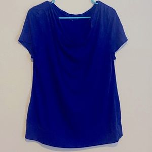 Deep Blue/ Violet Business Casual Blouse